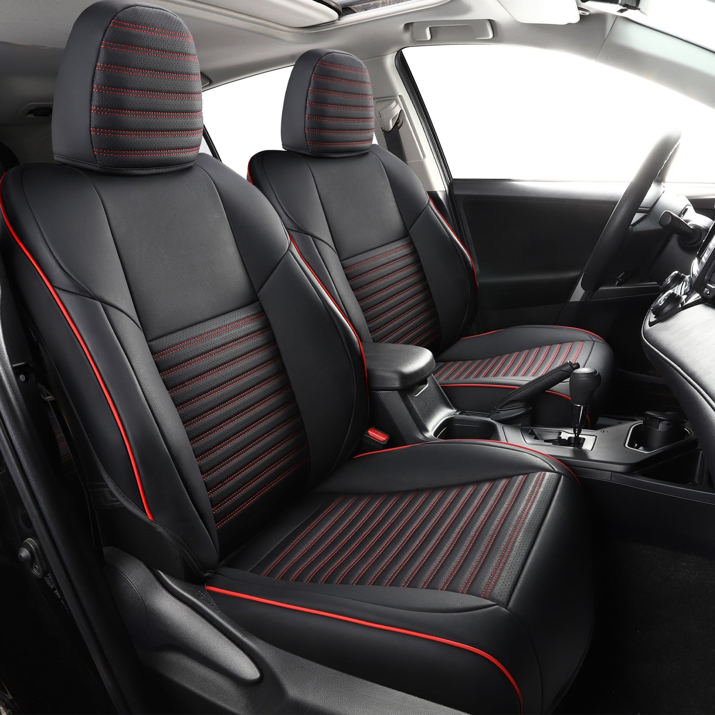 Sedan 01 | Airbag-Safe Custom Fit Faux Leather Seat Covers for Camry,Accord,Civic,Model 3,Model Y | Waterproof & Durable