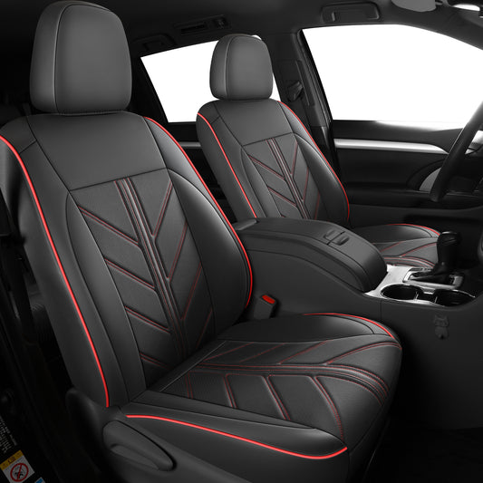 Sedan 03 | Airbag-Safe Custom Fit Faux Leather Seat Covers for Camry,Accord,Civic,Model 3,Model Y | Waterproof & Durable