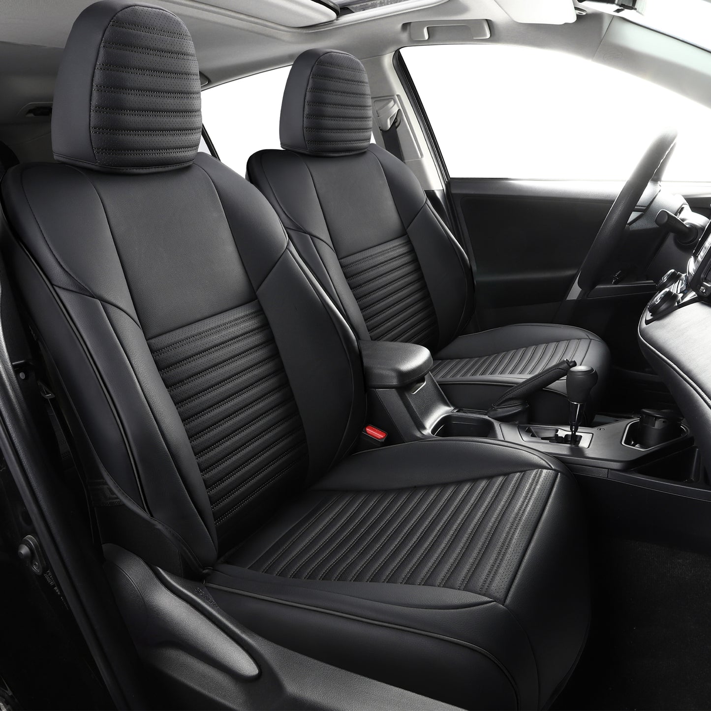 Sedan 01 | Airbag-Safe Custom Fit Faux Leather Seat Covers for Camry,Accord,Civic,Model 3,Model Y | Waterproof & Durable
