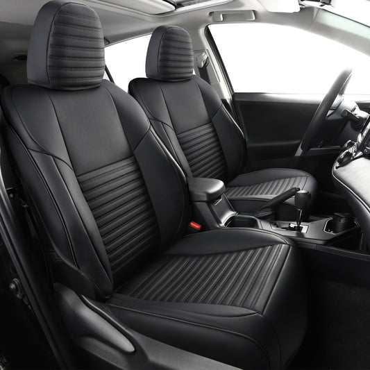 Sedan 01 | Airbag-Safe Custom Fit Faux Leather Seat Covers for Camry,Accord,Civic,Model 3,Model Y | Waterproof & Durable