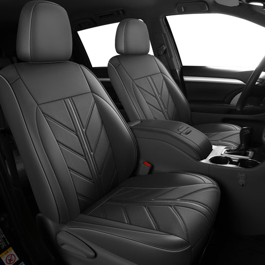 Sedan 03 | Airbag-Safe Custom Fit Faux Leather Seat Covers for Camry,Accord,Civic,Model 3,Model Y | Waterproof & Durable
