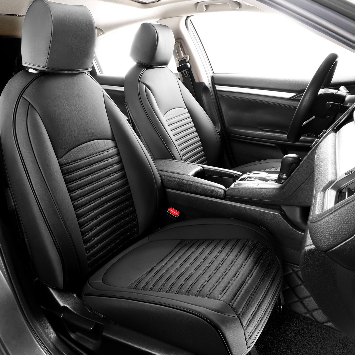 Sedan 04 | Airbag-Safe Custom Fit Faux Leather Seat Covers for Camry,Accord,Civic,Model 3,Model Y | Waterproof & Durable