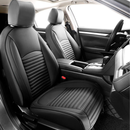 Sedan 04 | Airbag-Safe Custom Fit Faux Leather Seat Covers for Camry,Accord,Civic,Model 3,Model Y | Waterproof & Durable