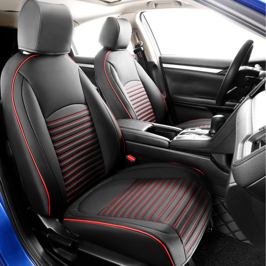 Sedan 04 | Airbag-Safe Custom Fit Faux Leather Seat Covers for Camry,Accord,Civic,Model 3,Model Y | Waterproof & Durable
